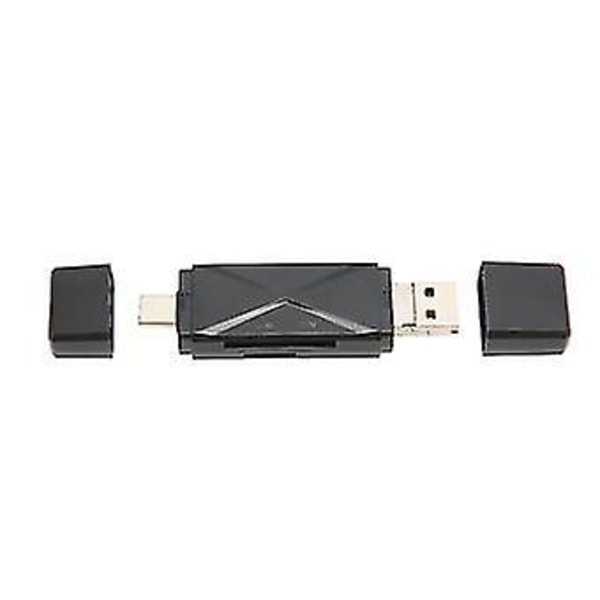 3-i-1 minneskortsläsare USB C USB 2.0 Micro USB Bärbar lagring med 3 kontakter