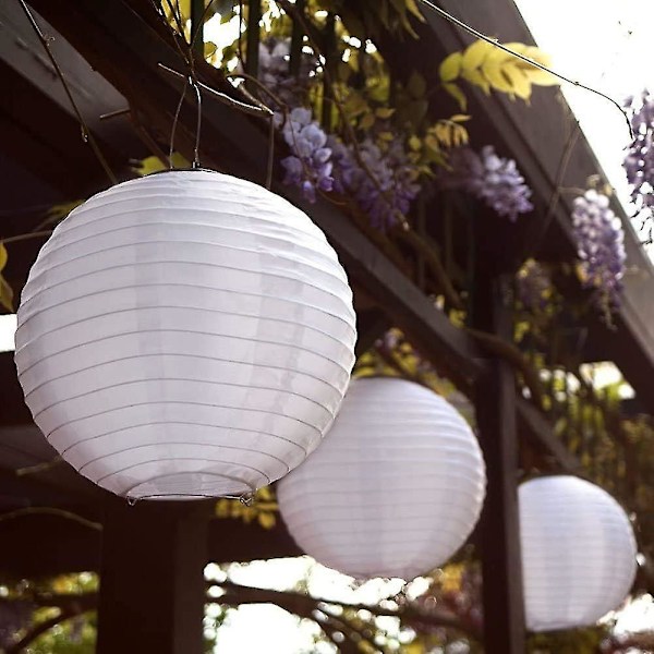 LED-lyktkjede utendørs, solcelledrevet lyktkjede, 20 cm IP55 LED solcelledrevet lyktlampe utendørs festivalfest dekor hengende lys \"R43\"
