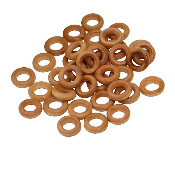 3x100 st 13mm Små Träringar Oavslutade Träkastringar Högringar DIY-hantverk