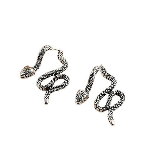 Naisten korvakorut, tyylikkäät, persoonallisuus, pienet käärmekorvakorut, trendikkäät, irrotettavat käärmekorvakorun riipukset antique silver