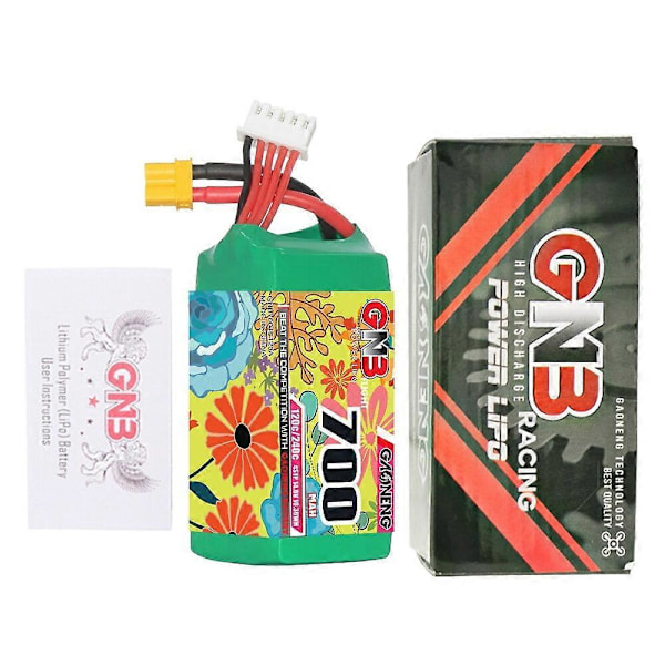 GAONENG GNB 14.8V 700mAh 120C 4S LiPo Batteri XT30 Kontakt för Cinelog25 V2 2.5 till 4 Tum RC FPV Racing