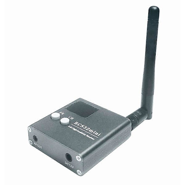 SJ RC832 Mini Trådløs 4.9G-5.8G 56CH 5dB Tovejs Video/Audio Højfølsomhedsmodtager til RC Drone