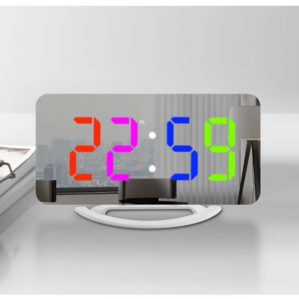 LED-väckarklocka med display, snooze-funktion, digital klocka för hall, vardagsrum och tonåringar