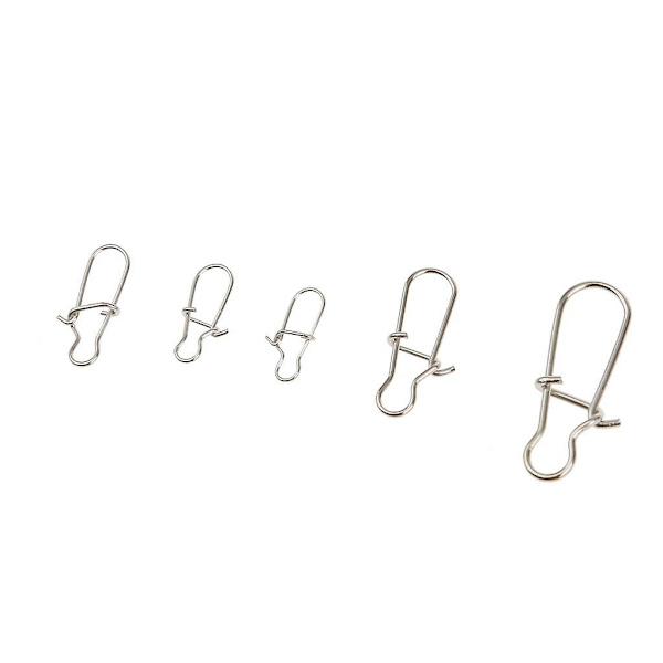3x100 stk Fiske Lås Snap Hook Agnskobling Svirvler Solid Ring Klips - 11mm