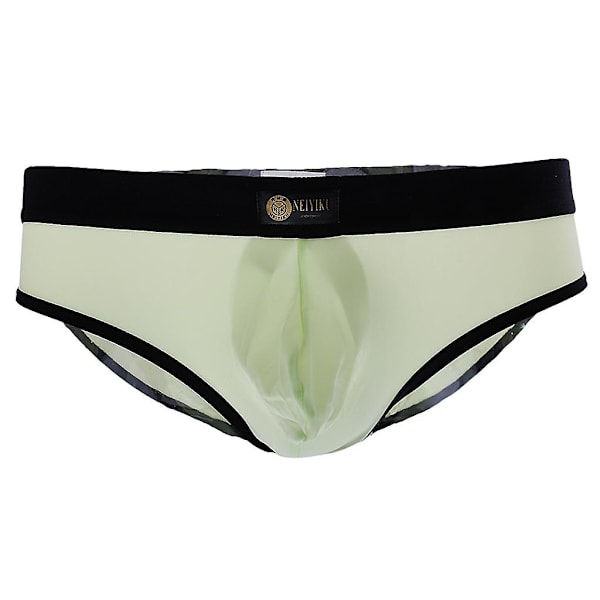 Män Bekväma Kalsonger Shorts Underkläder Låg Midja Bulge Pouch Underbyxor Xl Grön