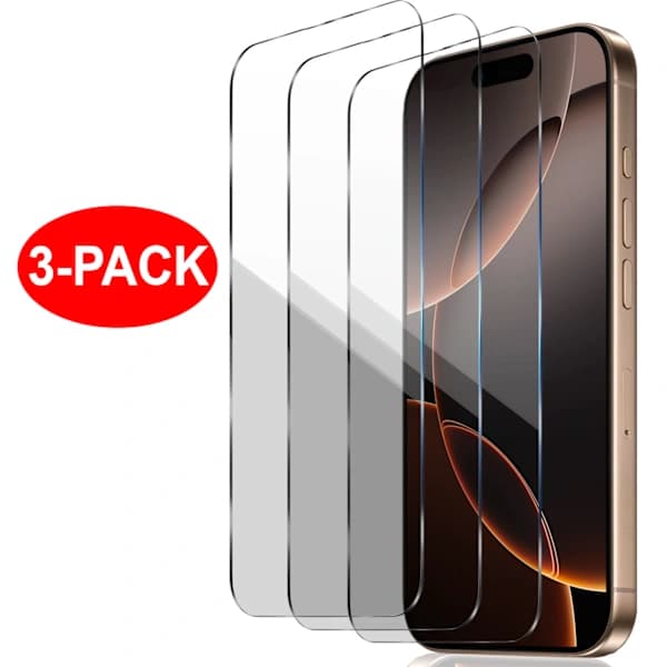 3-pakkaus - iPhone 16 Karkaistu lasinen näytönsuoja läpinäkyvä