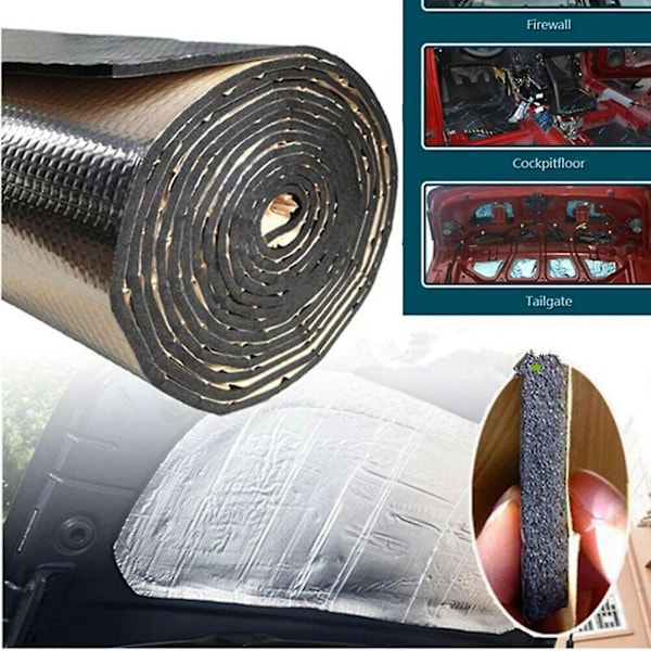 Ljuddämpande Matta för Bil 25*50cm Universal Brandväggsisolering Ljudisoleringsplatta Bil Ljuddämpande Bullerisolering Mattor