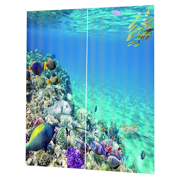 Sea World Digitaalinen Painatus Lämpöeristetty 3D Verhot Viiniköynnös 170x200cm