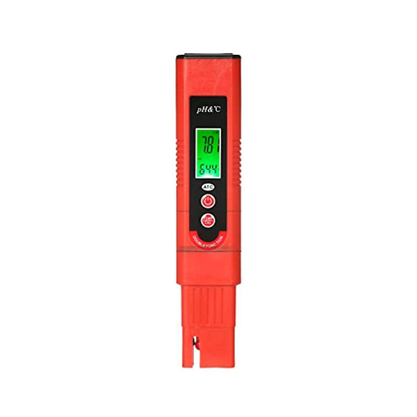 PH-meter, tre-farvet LCD-skærm PH-pen Automatisk ATC-funktion 0-14 PH-måleområde til husholdning