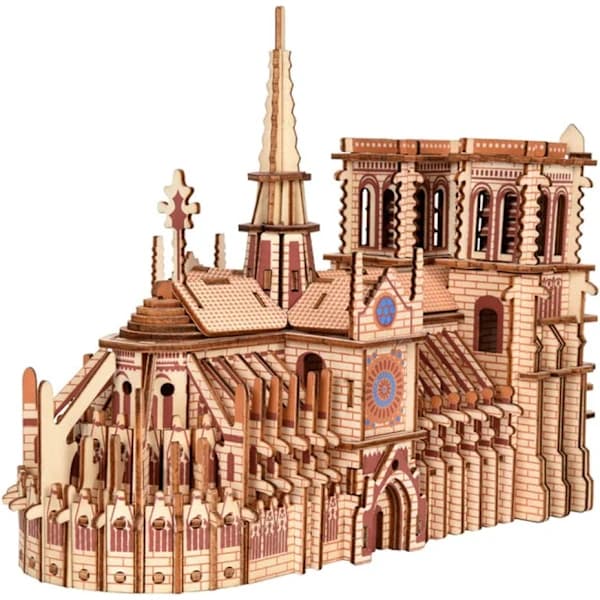 Notre Dame de Paris (Puslespil) - Træ 3D Puslespilsmodel