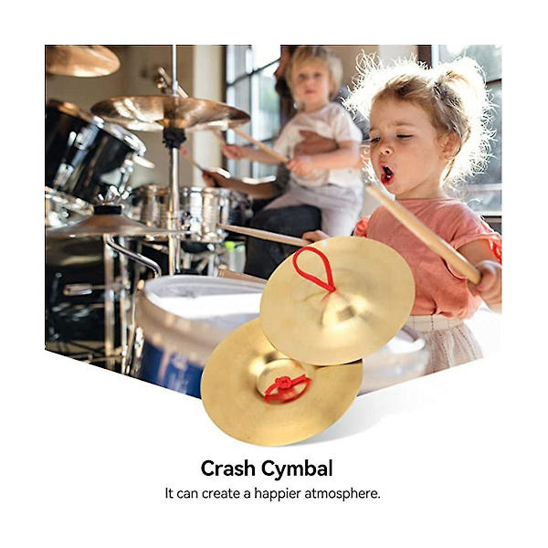 Crash-cymbal, 2-pack Hand Pool Percuss Instrument Leksak för Vuxna