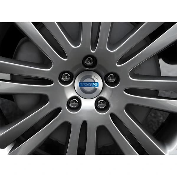 4-pak Volvo Centerkapsler – Hjulnavsemblem 56 mm Sølv, Blå