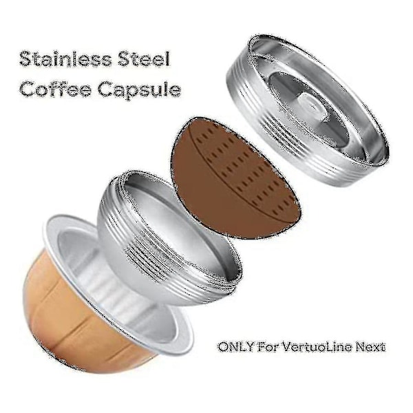 Rustfritt Stål Gjenbrukbare For Vertuo Kapsler Kun For Vertuoline Fyllbare Aluminium Vertuoline Pod