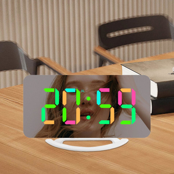 LED-väckarklocka med display, snooze-funktion, digital klocka för hall, vardagsrum och tonåringar