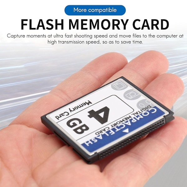Ammattimainen 4 Gt Compact Flash -muistikortti (valkoinen ja sininen)