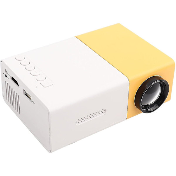 Miniprosjektor, Bærbar Prosjektor for Tegneserier, 1080P Videoprosjektor for Hjemmekino, Smart LED Liten Hjemmeprosjektor, Filmprosjektor Kompatibel med