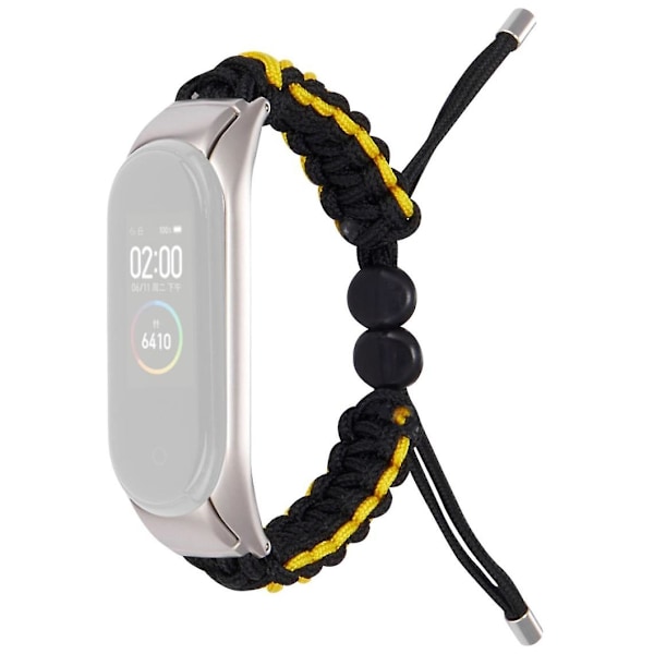 Justerbar snøre nylonrem, gul til din Xiaomi Mi Band 5/6