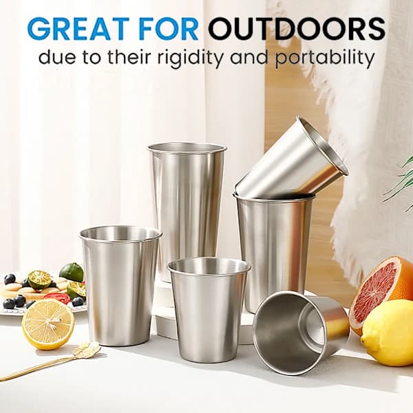 5 ølglas i rustfrit stål - 200 ml (350 stk/stykke) - rustfri stålfarve