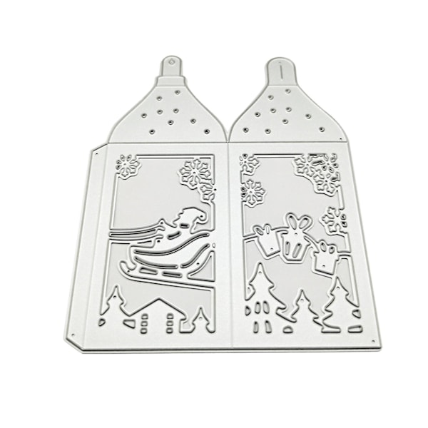 Presentask Metallstansar Julstenciler Skrapbok Godisask Die Cuts