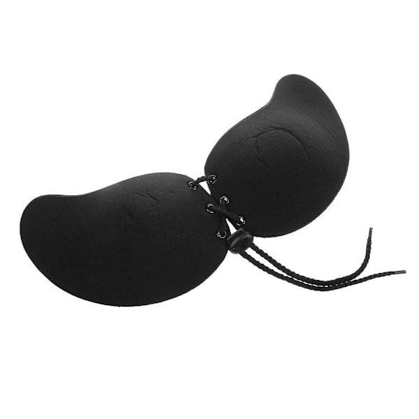 Silikoni-liimapuikko Push Up Strapless Näkymätön Selästä Avoin Rintaliivi C Musta