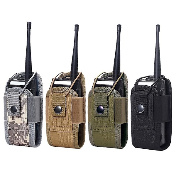 1000d Taktisk Molle Radio Walkie Talkie Väska Midjeväska Hållare Ficka Bärbar Intercom Holster Bärväska För Jakt Camping cp