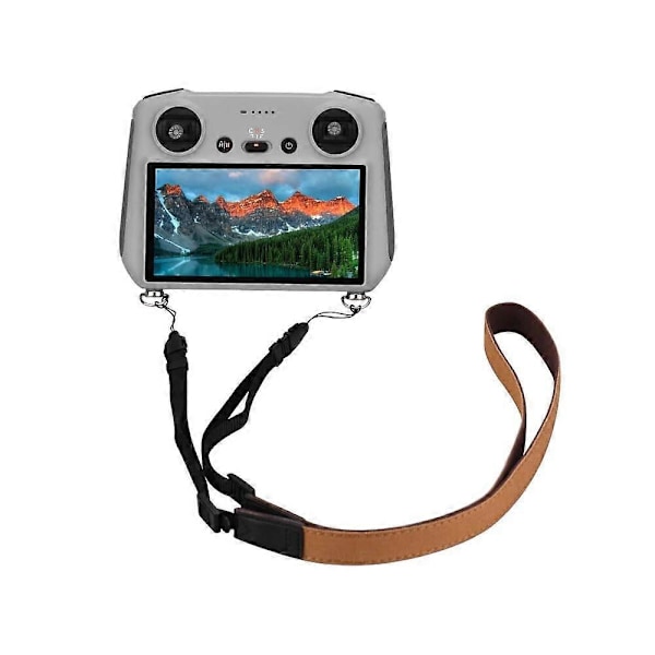 BRDRC RC Smart Fjärrkontroll Halsrem Justerbar brun Hängande Spänne Rep för DJI Mini 3
