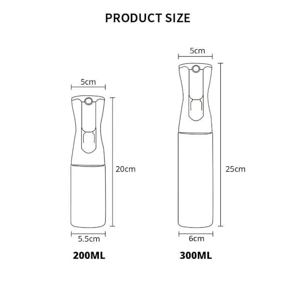 Lasinen suihkepullo salaatinkastikkeelle - 200ml, musta