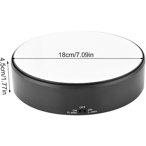 360° Roterande Smyckesdisplayställ, Elektrisk Snurrplatta Runt Fack Justerbar Hastighet Rotationsställ