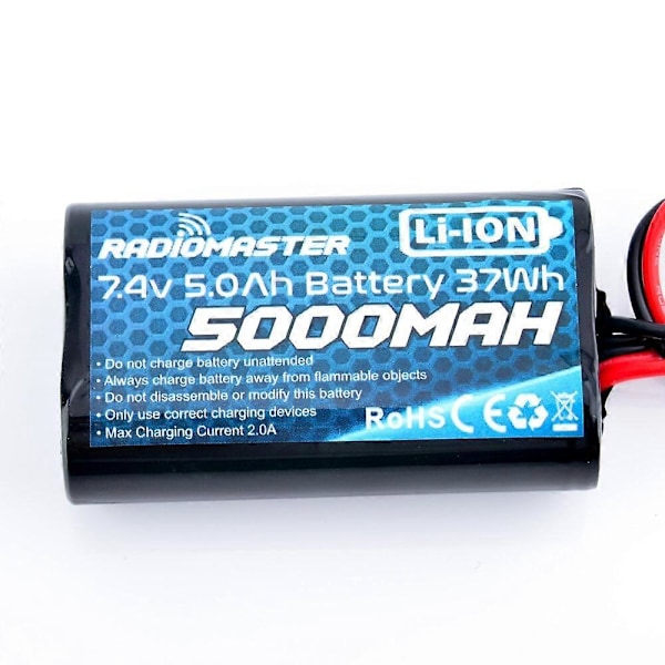 RadioMaster 2S 7.4V 37Wh 5000mah Li-ion Batteri JST-XH & XT30 Plugg for GX12 MT12 TX16S TX12S MKII Tr