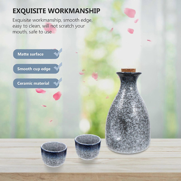 1 Sett med enkle oppbevaringsbeholdere Retro Sake Pot Japansk stil Vinkrus