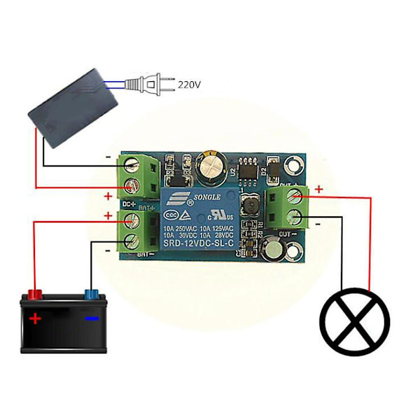 DC 12V-48V Strømavslutning Automatisk Bytte Batterikontrollbrytermodul