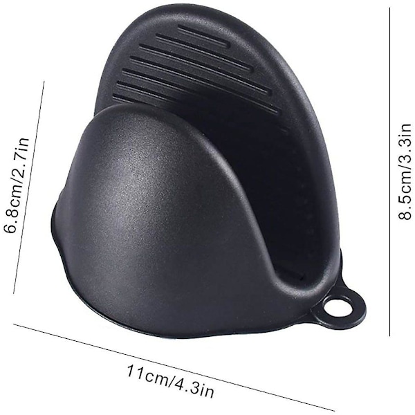 2 Par Silicone Grytekluten Håndtak Holder Håndklips Slitesterk Grytekluten Håndtak Sklisikker Matlaging Klemmegrep Fingerbeskyttere for Kjøkken Matlaging Grilling Baking