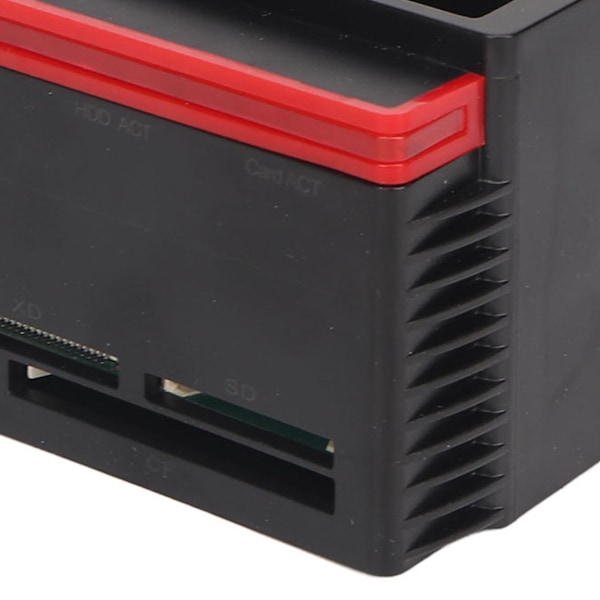 Hårddiskdockningsstation USB2.0 Dubbelfack 12TB Stöd OTB 480Mbps Hårddiskinneslutning för 2,5 tum 3,5 tum IDE SATA EU-kontakt
