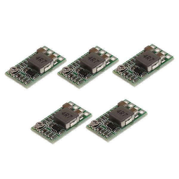 5 kpl Mini DC-DC 4-24V12V24V - 5V3A Virtalähdemoduuli 97.5% Autolle