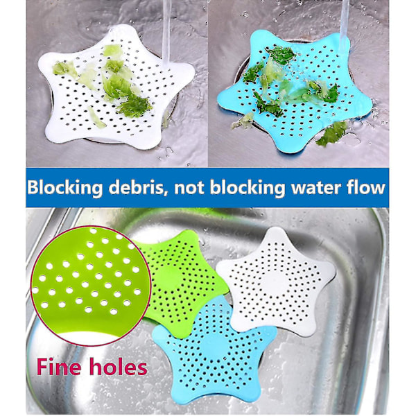 (4-pack) Duschavloppsfilter i silikon, avloppssil