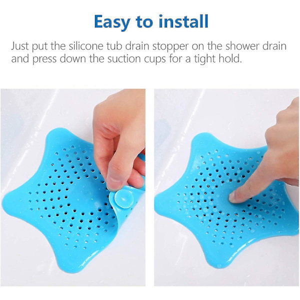 (4-pack) Duschavloppsfilter i silikon, avloppssil