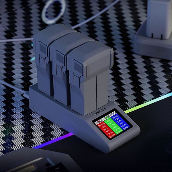 STARTRC 3-i-1 Intelligent Hurtigopladningshub Batteri Biloplader LED Skærm Digital Display Housekee