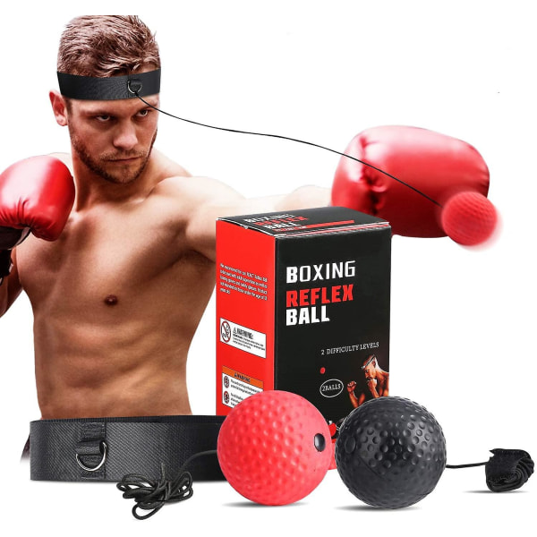 Boxningsreflex träningsbollar, speed fitness med justerbart pannband qd best