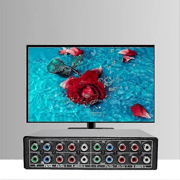 RGB Komponent Switch Selector 5 RCA 3-vejs YPbPr Kabel Komponent Switch AV Switcher til PS2 DVD Afspilning