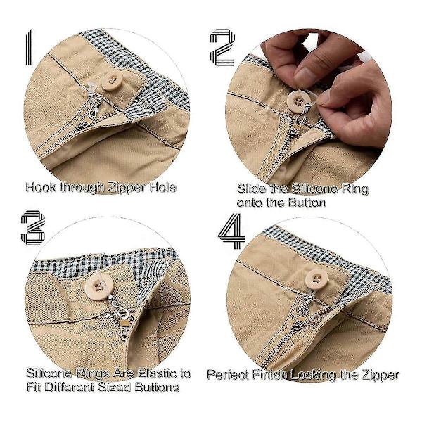 Glidelås Holder for Jeans - Hold Glidelåsen Oppå Buksene - Krok for Jeans Glidelås og Knapp - Spenne for å Holde Buksens Glidelås Opp