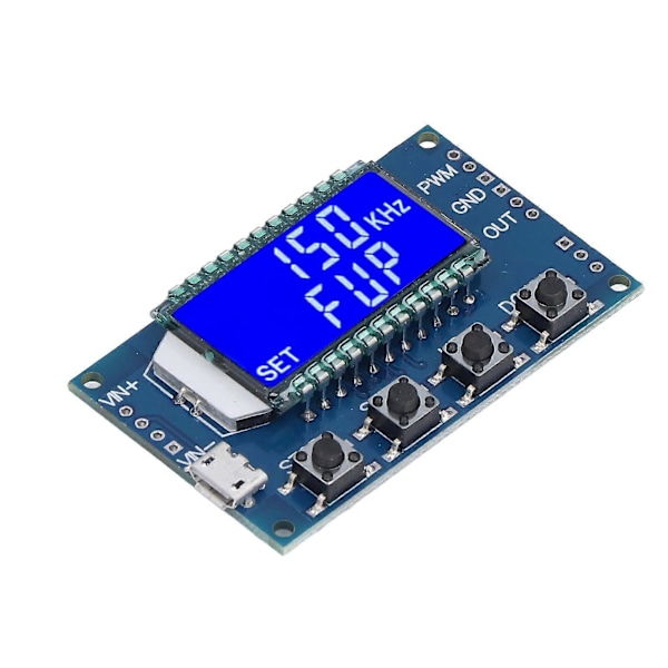 PWM-puls, fyrkantig vågsignalgeneratormodul med LCD-display, justerbar frekvens