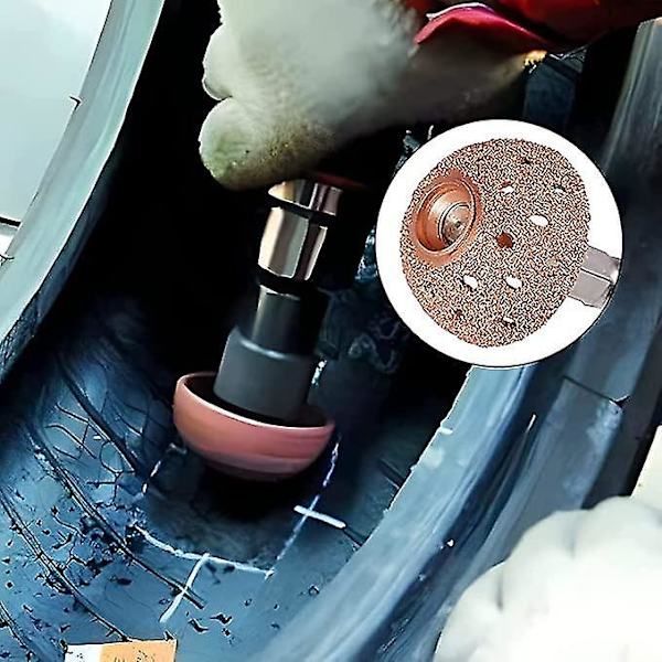 55mm Däckbuffert Hjul Skåltyp Slip Huvud Wolfram Stål Däck Reparationsverktyg
