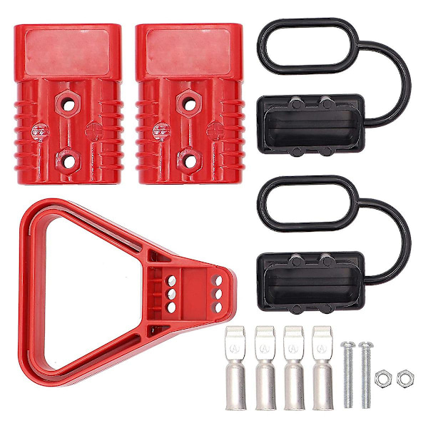 2 st 175A 1/0 AWG Batterikontaktkabel Snabbkopplingssats för Anderson-kontakt för Bil ATV W