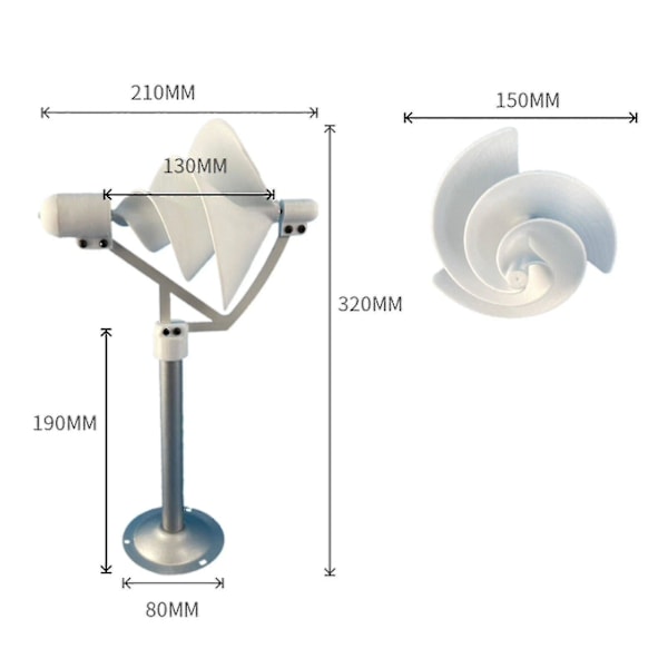 2024 Mikro Spiral Vindturbin Breeze Starter Generator Experimentell Modell yy.6