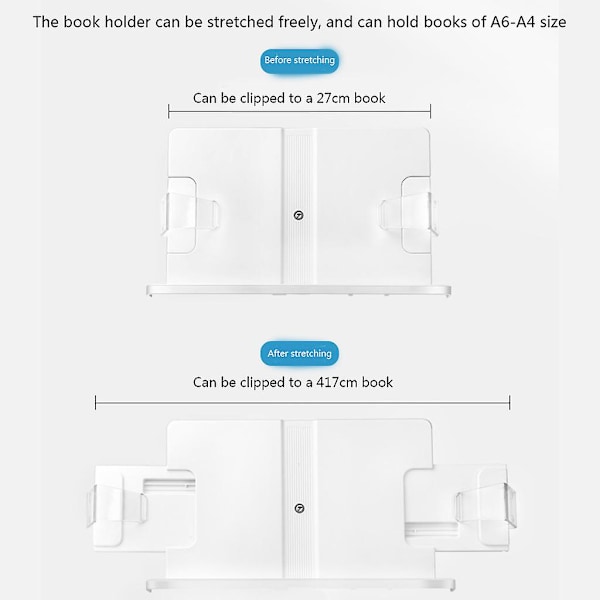 Justerbar Ergonomisk Bokhållare Lättviktsläsningsbokstativ