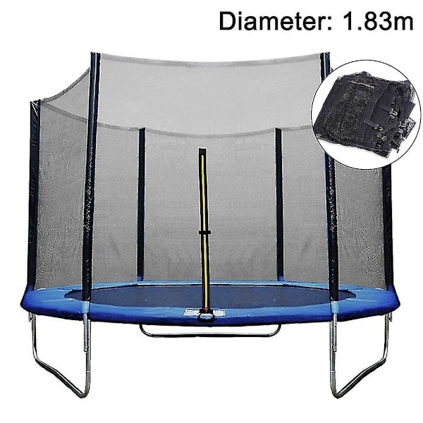 Barnens 6ft Trampolin Nät med Dragkedja Dörr Inhägnad (exklusive hopfällbara sängar)