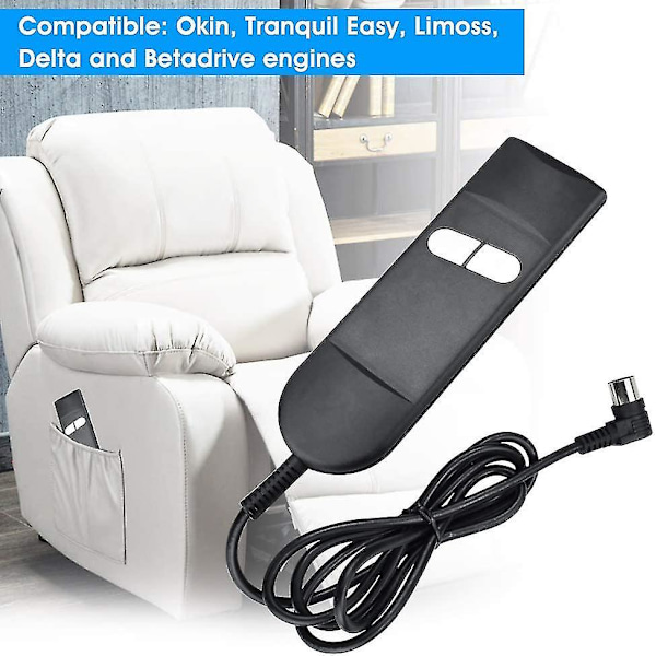 Manuell Styrning 2-Knappars Recliner Fjärrkontroll Strömstolsknapp För Lyftstol, Elektrisk Soffa, Recliner