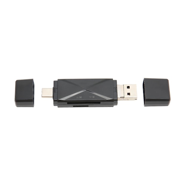 3-i-1 minneskortsläsare USB C USB 2.0 Micro USB Bärbar lagring med 3 kontakter