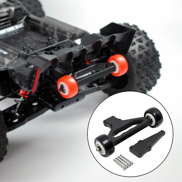 Metall Nylon RC Bil Huvud Hjul Höjningsstång 1:5 Tillbehör Enkel Installation Svart