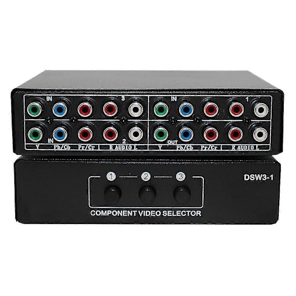 RGB-komponentswitch 5 RCA 3-vägs YPbPr-kabel Komponentswitch AV-växlare för PS2 DVD-spel